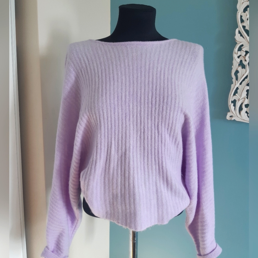 Lavender open back sweater